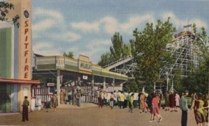 Wildcat Roller Coster at Elitch Gardens Amusement Park, Denver, CO, c.1960